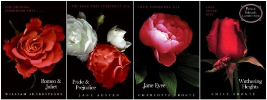 HarperCollins Twilight Inspired Classics Book Covers Romeo Juliet Pride Prejudice Jane Eyre Wuthering Heights Bronte Austen Shakespeare